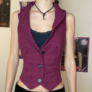 Punk burgundy vest